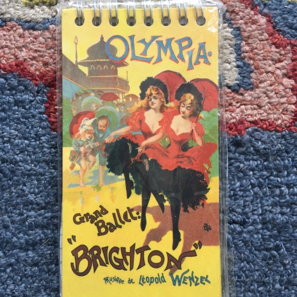 NEW Vintage Olympia Grand Ballet BRIGHTON Leopold Wenzel Spiral Notebook Notepad